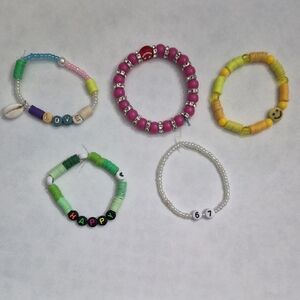 5in Colorful Kids Beaded Bracelet Set